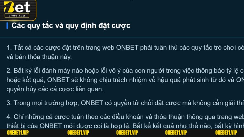 Đọc kỹ mọi quy định được sân chơi đưa ra trước khi cá cược