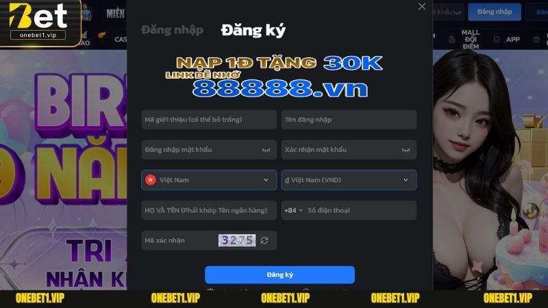 Khắc phục lỗi đăng ký ONEBET nhanh chóng