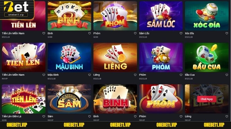 Top trò chơi nên trải nghiệm khi đến với game bài OneBet